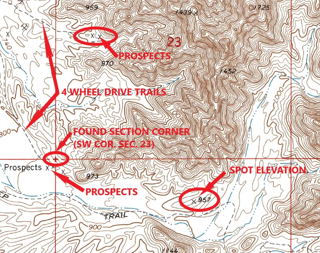 historical topographic map features